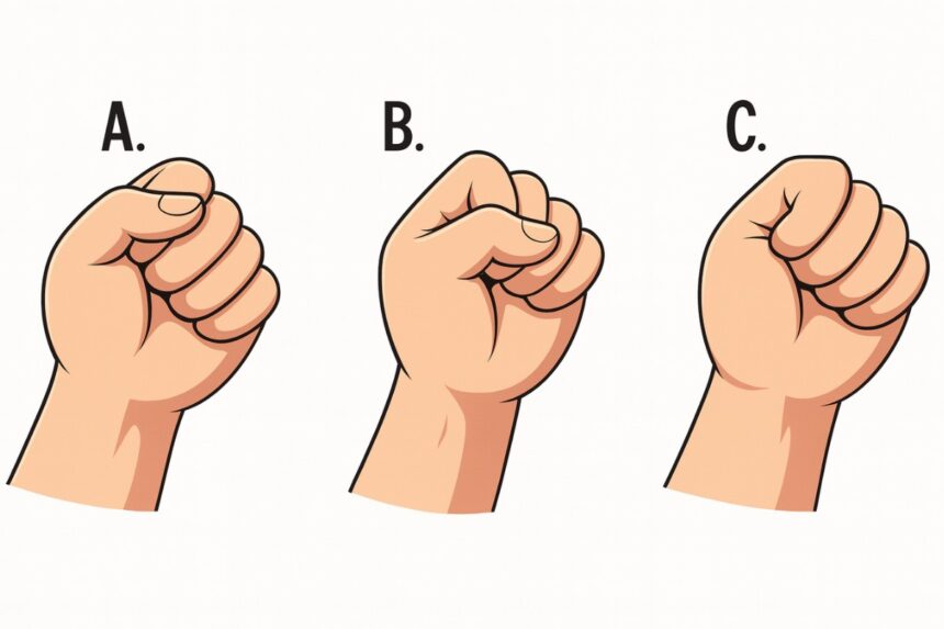 Ökölbe szorított kezek